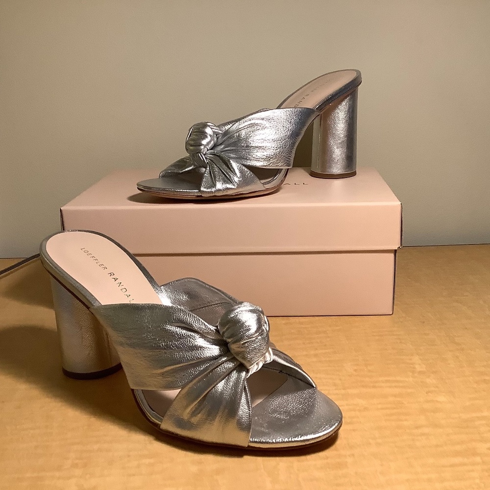 Loeffler Randall silver mules